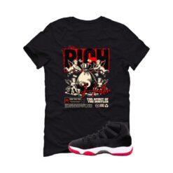 Jordan 11 Bred Velvet Black T-Shirt (Rich Hustler) DB5457-061