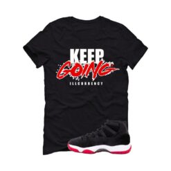 Jordan 11 Bred Velvet Black T-Shirt (keep Going) DB5457-061