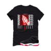 Jordan 11 Bred Velvet Black T-Shirt (Blessed not lucky) DB5457-061