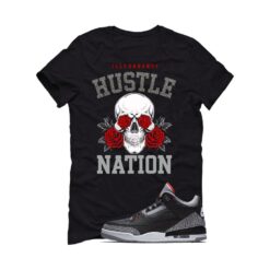 Jordan 3 Black Cement Black T-Shirt (Hustle Nation) DN3707-010