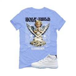 Jordan 11 Legend Blue Carolina Blue T-Shirt (Holy Child) CT8012-104