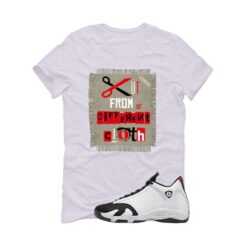 Jordan 14 Black Toe White T-Shirt (Cut from a different cloth) 487471-160