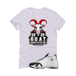 Jordan 14 Black Toe White T-Shirt (GOAT 23) 487471-160