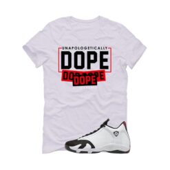 Jordan 14 Black Toe White T-Shirt (DOPE) 487471-160