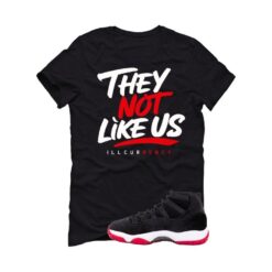 Jordan 11 Bred Velvet Black T-Shirt (They not like us) DB5457-061