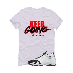 Jordan 14 Black Toe White T-Shirt (keep Going) 487471-160