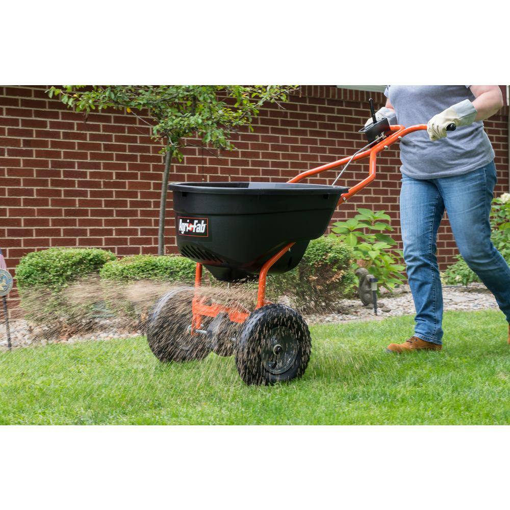 Agri-Fab 45-0614 130 lbs. 25,000 sq. ft. Push Broadcast Spreader for Seed and Fertilizer16