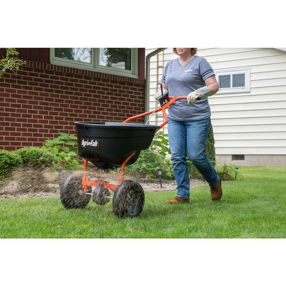 Agri-Fab 45-0614 130 lbs. 25,000 sq. ft. Push Broadcast Spreader for Seed and Fertilizer18