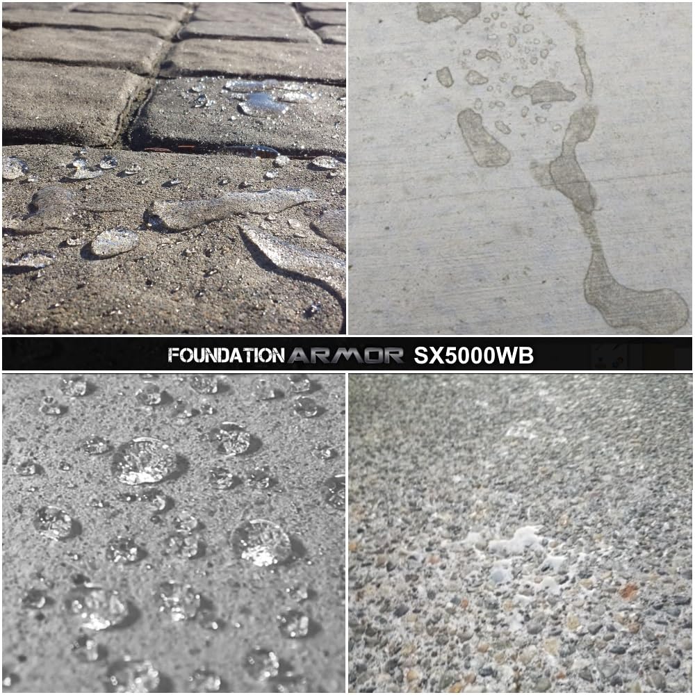 Armor SX5000 WB Water-Based Silane-Siloxane Sealer for Concrete, Brick, Pavers, Stone - Matte Concrete Sealer - 1 Gallon98