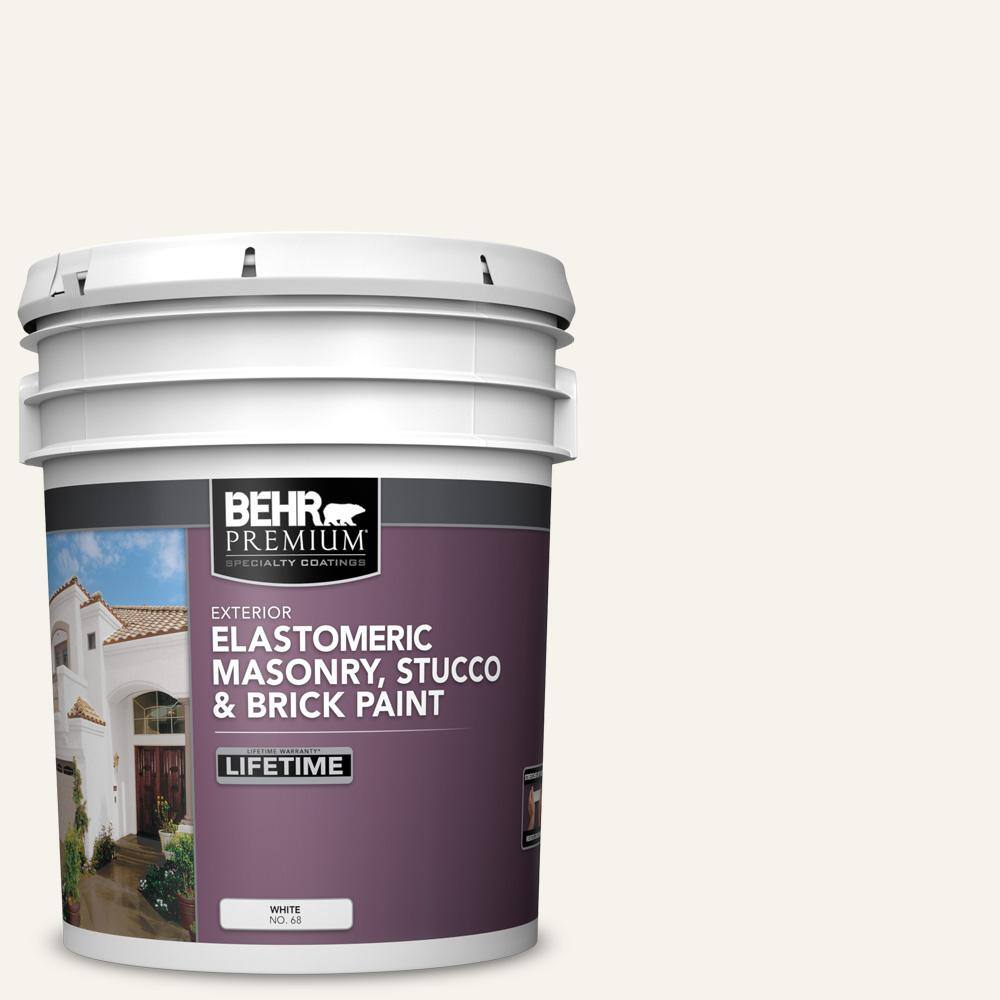 BEHR PREMIUM 06805 5 gal. Elastomeric Masonry, Stucco and Brick Exterior Paint BEHR PREMIUM 06805 5 gal. Elastomeric Masonry, Stucco and Brick Exterior Paint