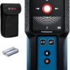 BOSCH GMS120-27 Wall Scanner and Stud Finder, Detects Wood, Metal, and Live Wires Behind Your Wall - Includes 2 AA Batteries and Pouch