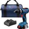 BOSCH GSB18V-65B12 1/2 In. Brushless Hammer Drill/Driver Kit - 575 In.-Lbs. Max Torque, Switchable KickBack Control, Rapid Mode Selector, Dual LED Worklights, Battery and Charger Kit Included