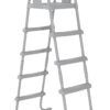Bestway Flowclear 52 Inch Versatile Metal A Frame Above Ground Swimming Pool Ladder with Heavy Duty Plastic Double Sided Steps