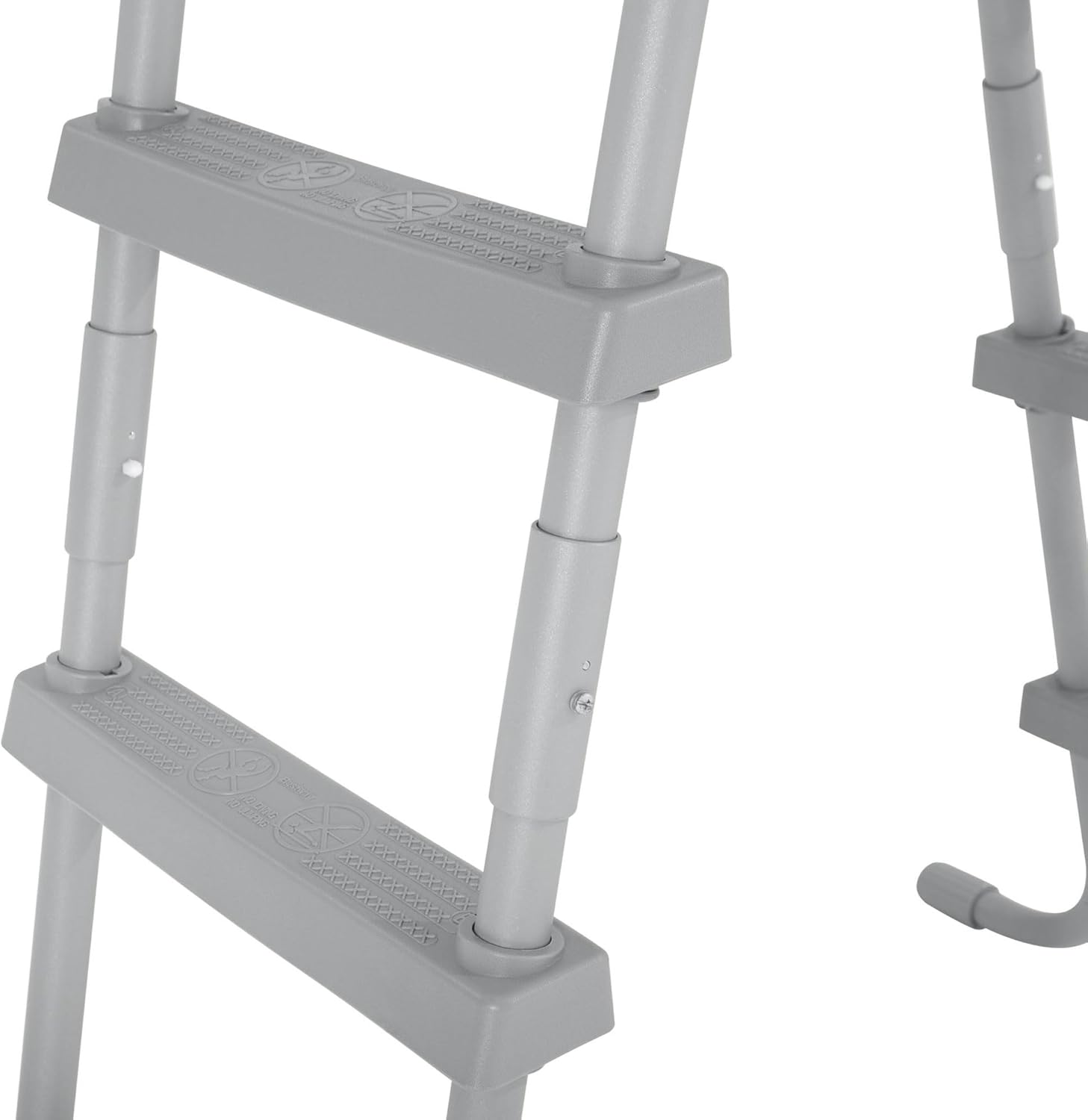 Bestway Flowclear 52 Inch Versatile Metal A Frame Above Ground Swimming Pool Ladder with Heavy Duty Plastic Double Sided Steps13