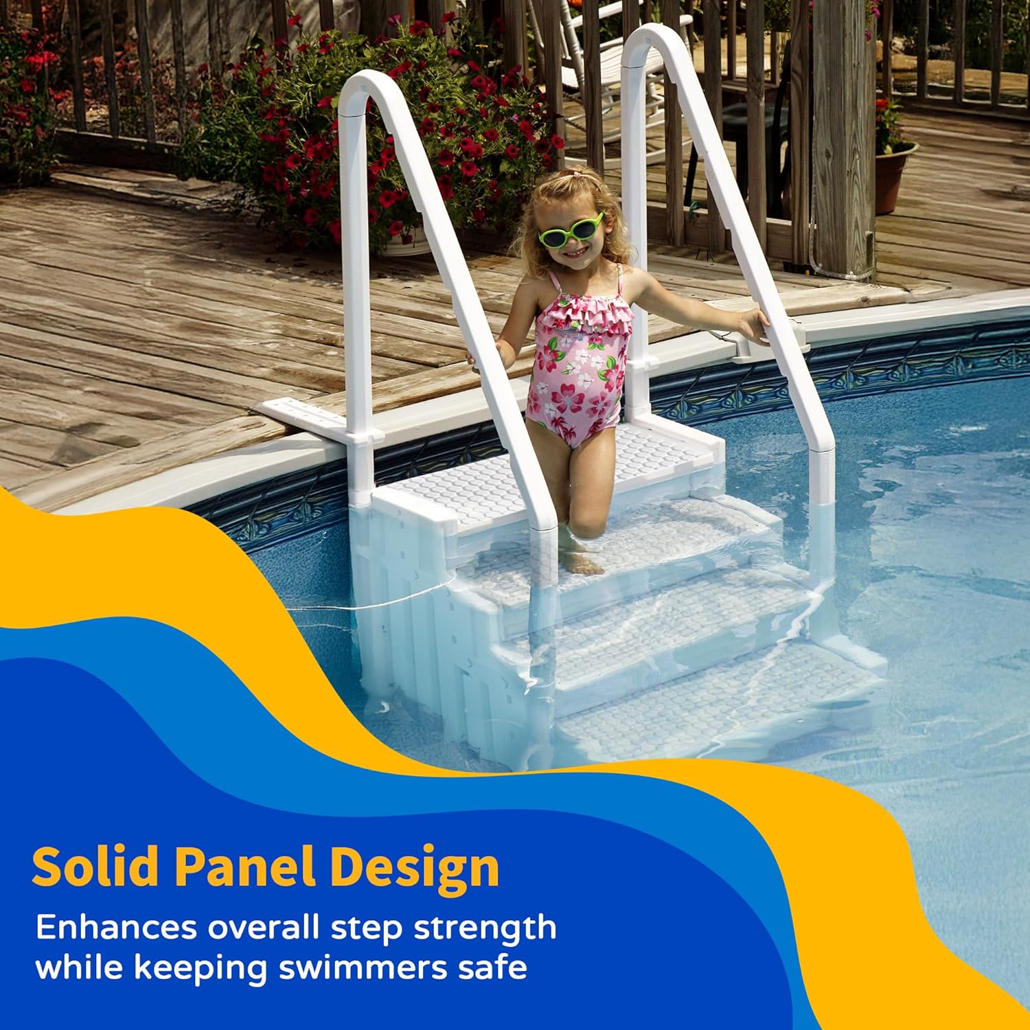 Blue Wave Easy Pool Step Above Ground Swimming Pool Step to Deck5