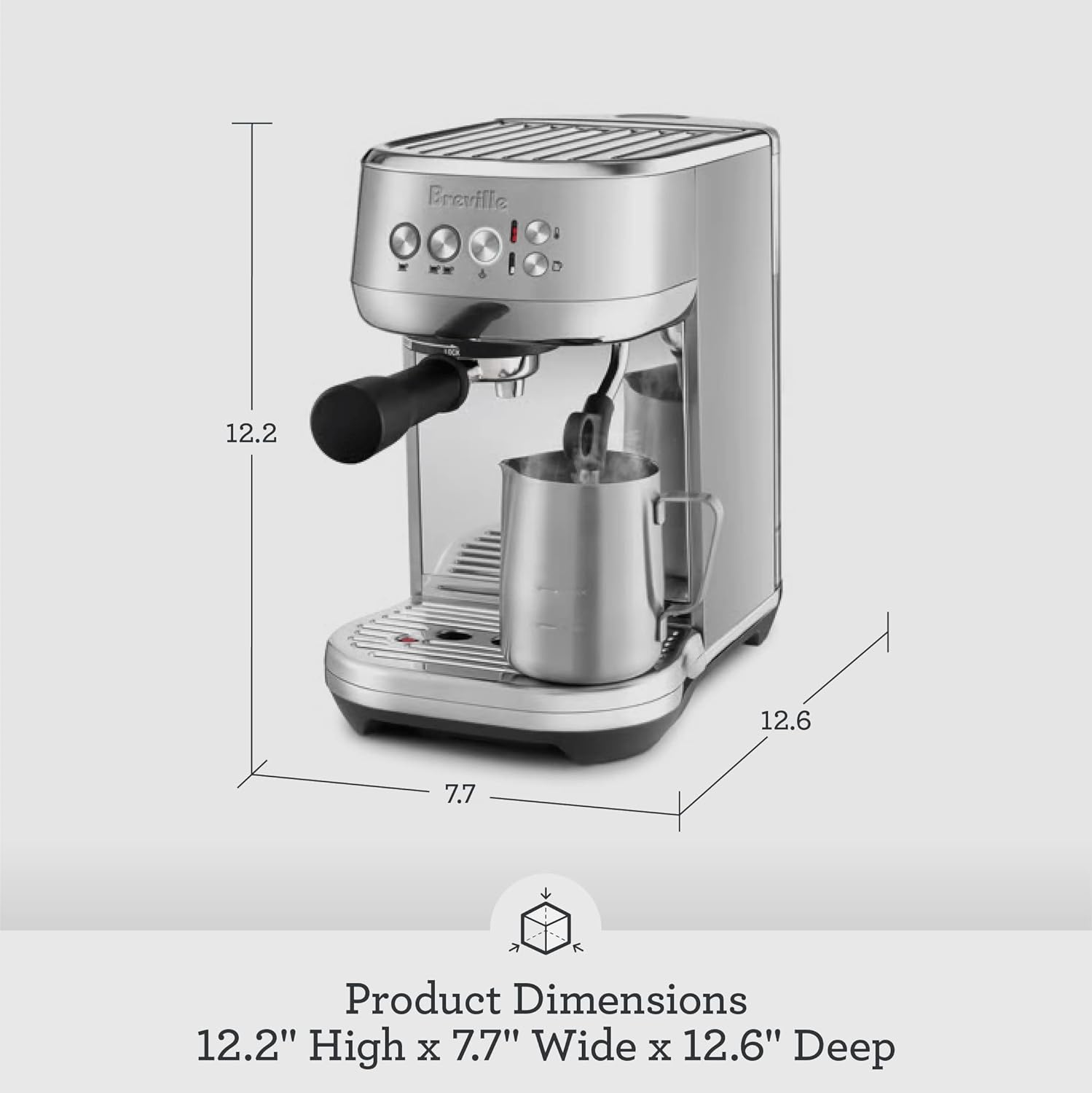 Breville Bambino Plus Espresso Machine BES500BTR, Black Truffle45