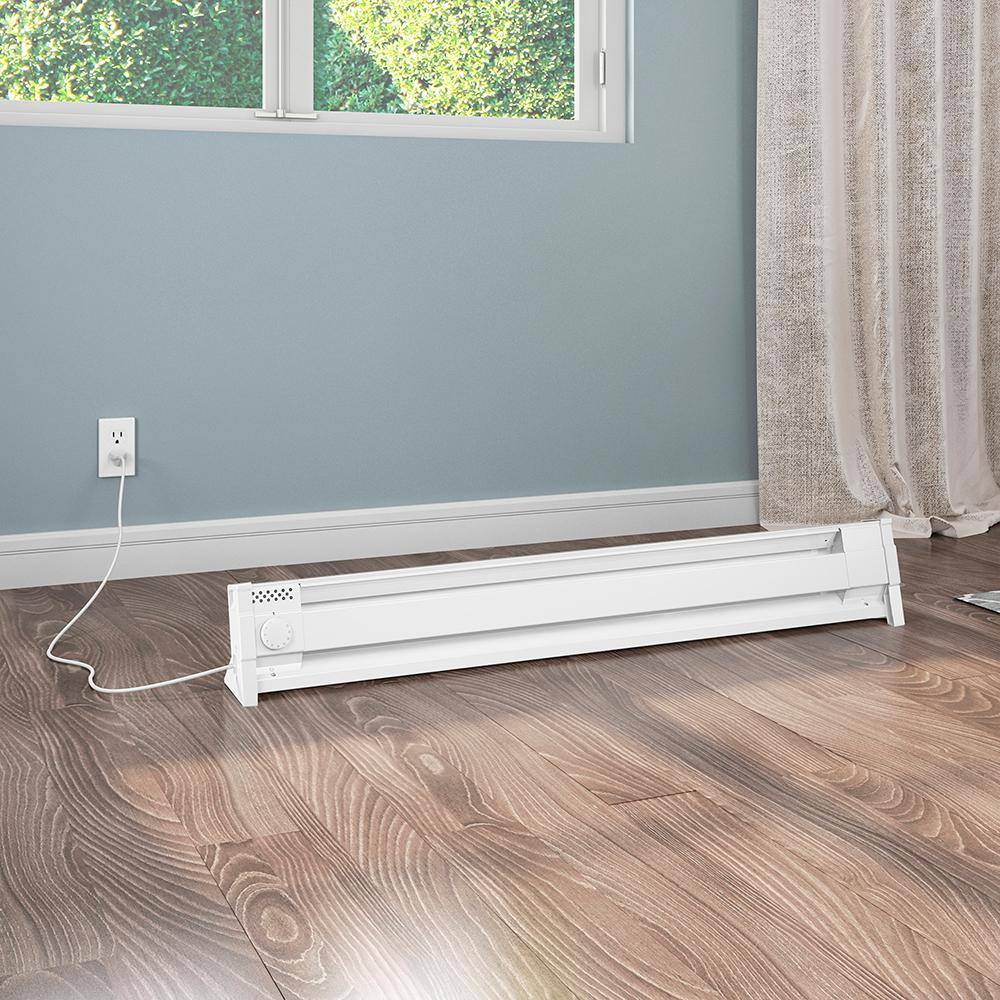 Cadet 4P1500W 49 in. 120-volt 1,500-watt Portable Electric Baseboard Heater in White 1500