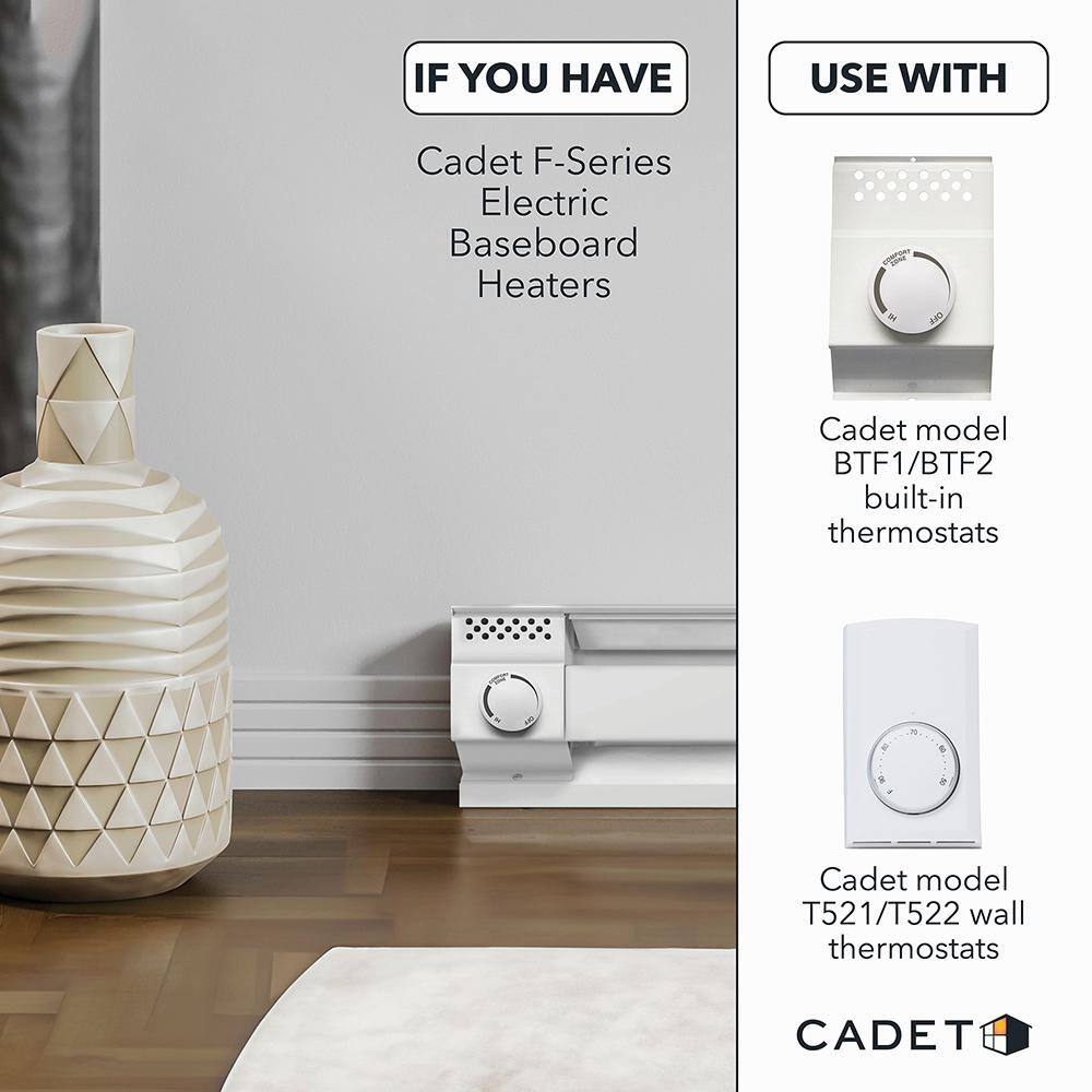Cadet 6F1500-8W 72 in. 208-volt 1,500-watt Electric Baseboard Heater in White6