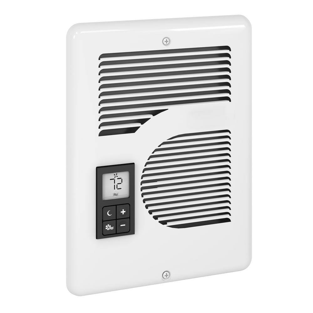 Cadet CEC163TW 240 208 120-volt 1,600 1,500 1,000-watt Energy Plus In-wall Fan-forced Electric Heater in White with Digital Thermostat1