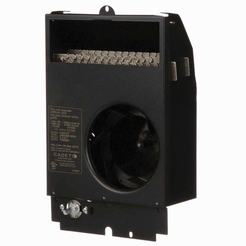 Cadet CS072T 240 208-volt 750 563-watt Com-Pak In-wall Fan-forced Replacement Electric Heater Assembly with Thermostat2