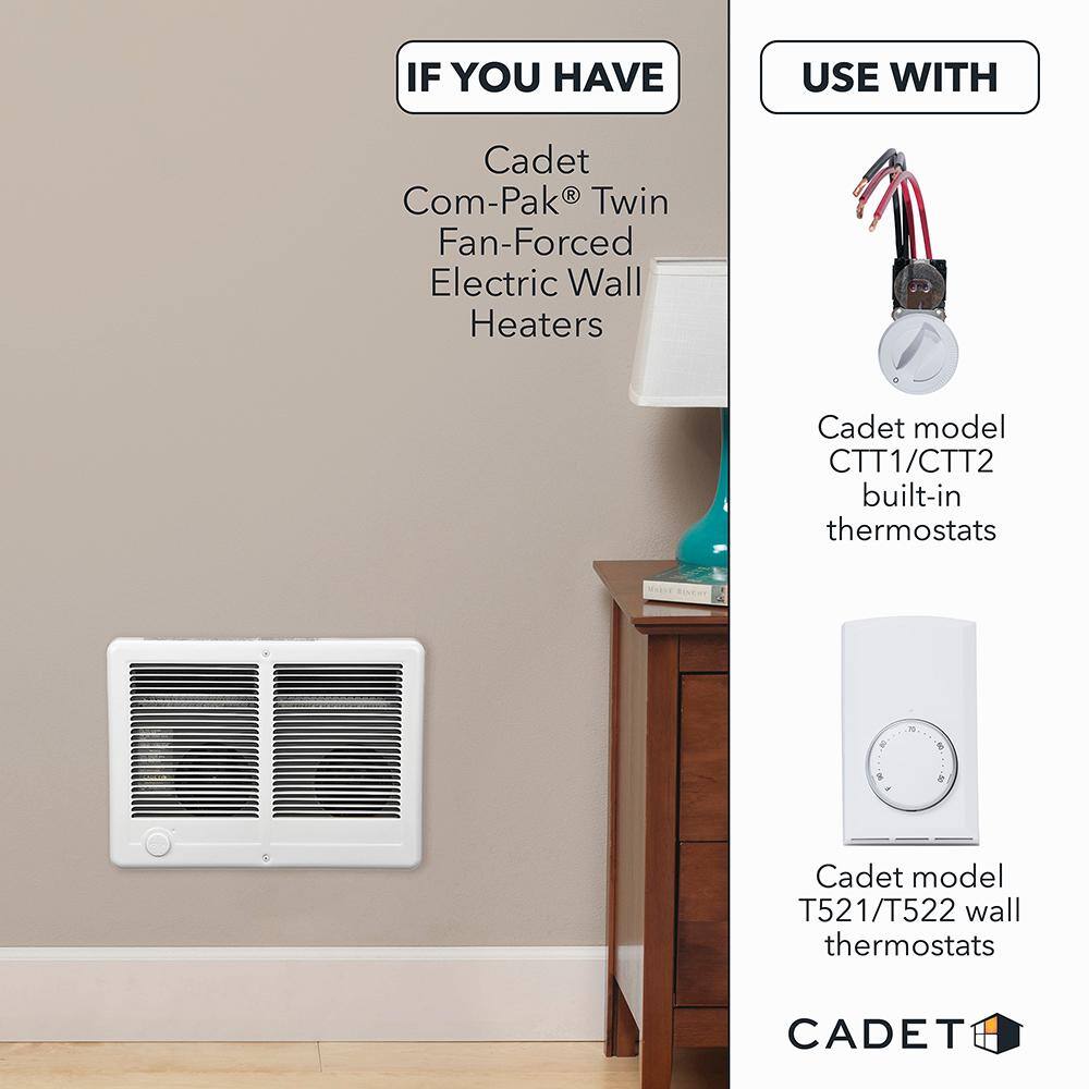 Cadet CST302 240 208-volt 3,000 2,250-watt Com-Pak Twin In-wall Fan-forced Replacement Electric Heater Assembly4