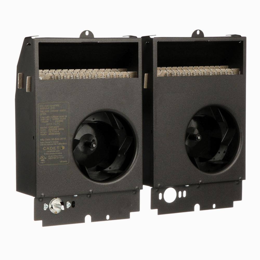 Cadet CST402T 240 208-volt 4,000 3,000-watt Com-Pak Twin In-wall Fan-forced Replacement Electric Heater Assembly with Thermostat1