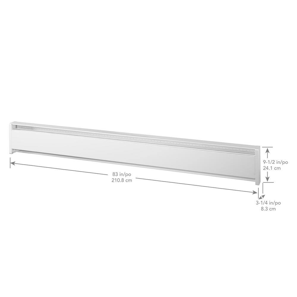 Cadet EBHN1500W 83 in. 240 208-volt 1,500 1,125-watt SoftHeat Hydronic Electric Baseboard Heater in White12