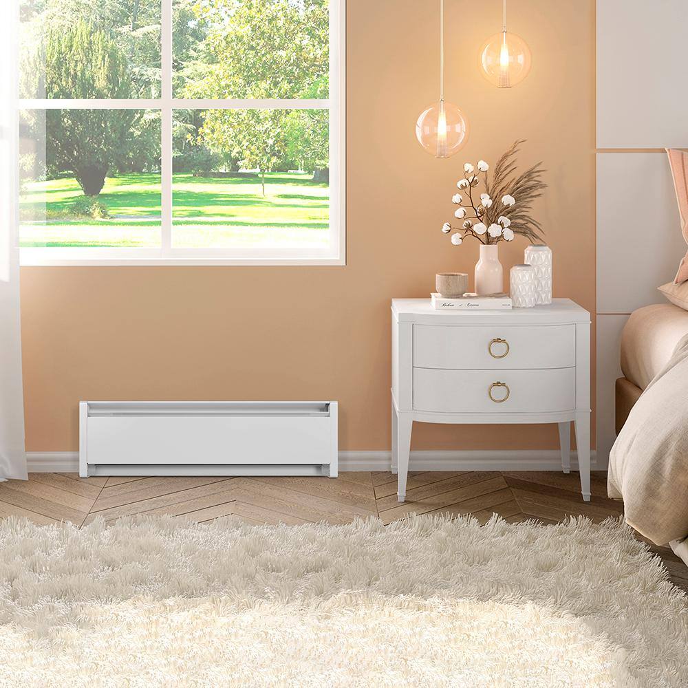 Cadet EBHN750W 47 in. 240 208-volt 750 562-watt SoftHeat Hydronic Electric Baseboard Heater in White9