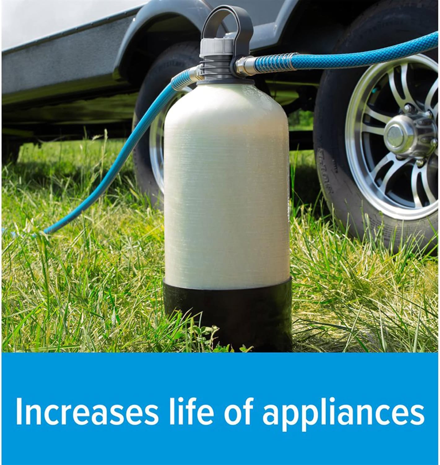 Camco TastePURE Portable Water Softener Helps Reduce The Hardness of Your RV or Boat's Water Features a Compact Design (40655)134