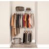 ClosetMaid 2087 ShelfTrack 48 in. W White Reach-In Wall Mount 2-Shelf Wire Closet System Organizer Kit