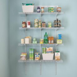 ClosetMaid 2845 ShelfTrack 16.75 in. D x 48 in. W x 80 in. H White Wire Utility Steel Closet System Kit