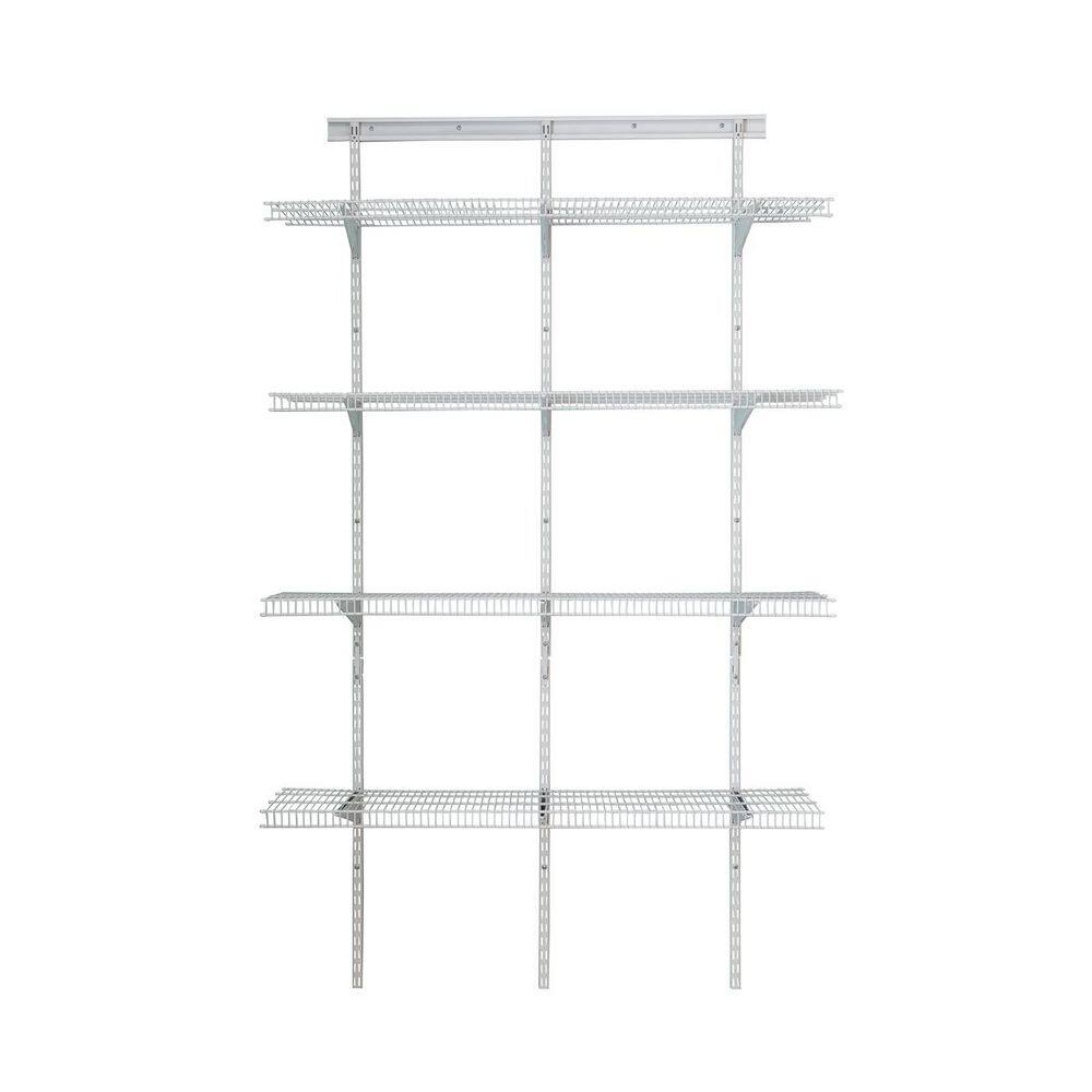 ClosetMaid 2845 ShelfTrack 16.75 in. D x 48 in. W x 80 in. H White Wire Utility Steel Closet System Kit15