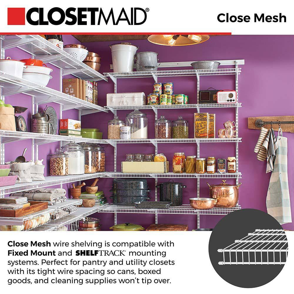 ClosetMaid 2845 ShelfTrack 16.75 in. D x 48 in. W x 80 in. H White Wire Utility Steel Closet System Kit45
