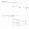 ClosetMaid 5037 SuperSlide 5 ft. to 8 ft. 12.9 in. D x 96 in. W x 86.3 in. H White Ventilated Wire Steel Closet System Organizer Kit