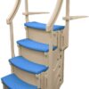 Confer Plastics Drop in Above Ground Pool Step with Blue Treads