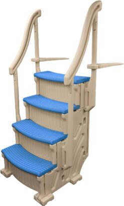 Confer Plastics Drop in Above Ground Pool Step with Blue Treads