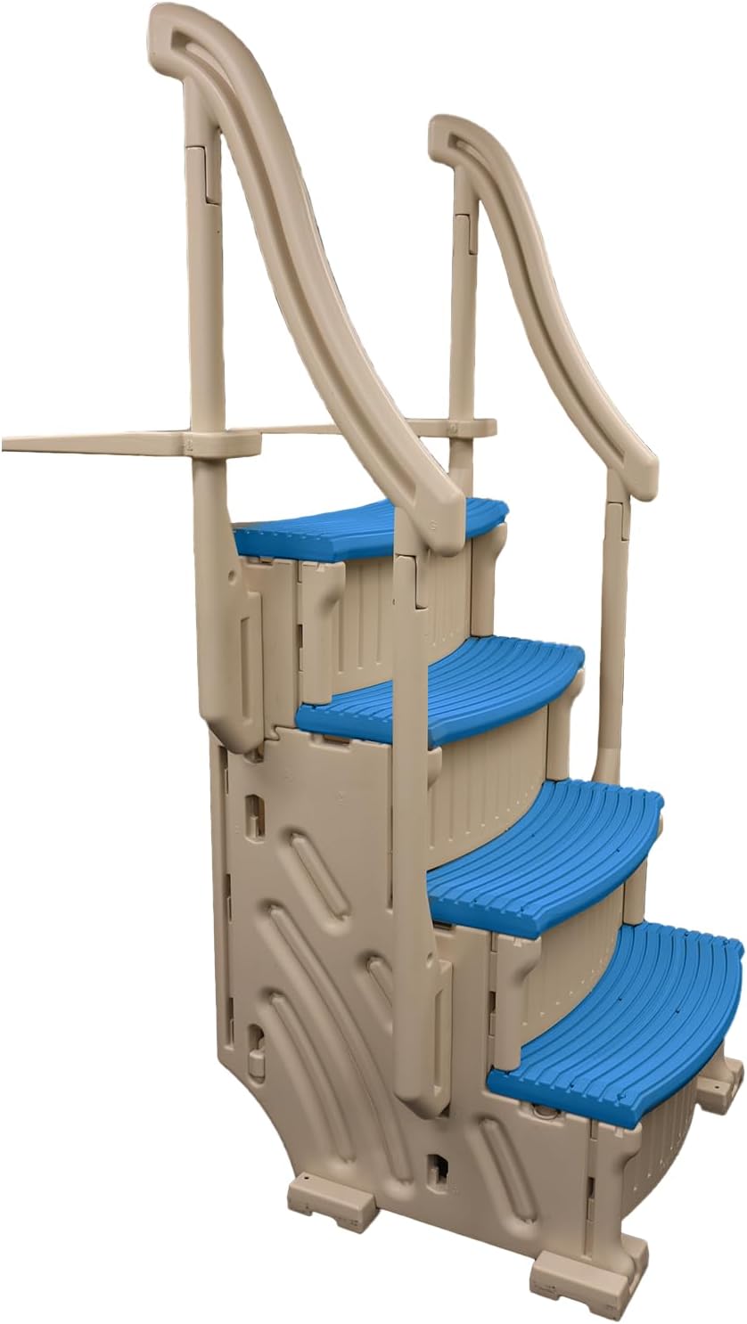 Confer Plastics Drop in Above Ground Pool Step with Blue Treads2