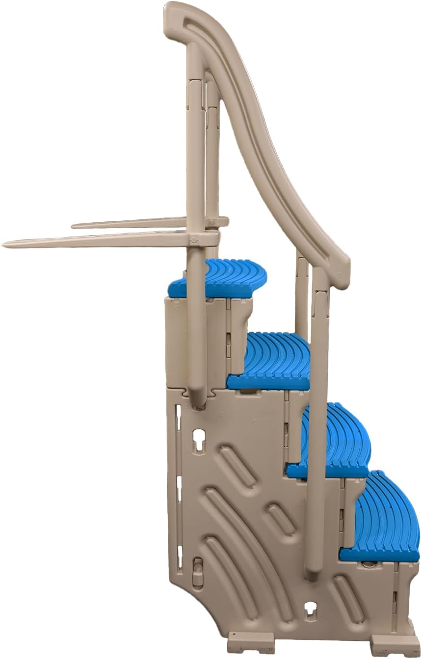 Confer Plastics Drop in Above Ground Pool Step with Blue Treads3