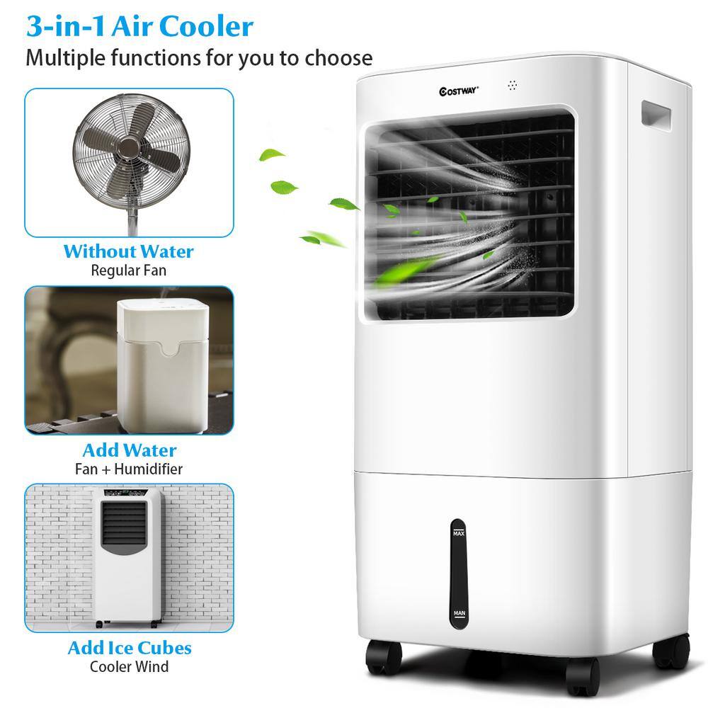 Costway GHM0660 406 CFM 4-Speed Portable Evaporative Cooler for 300 sq. ft.7