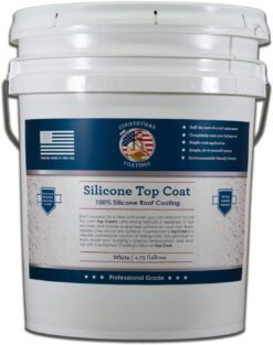 Countryman Coatings 100% Silicone Roof Coating - Restore Your Roof in a Day - Seal Leaks, Cracks, Seams, Penetrations - Adheres to All Surfaces (4.75 Gallon, White)