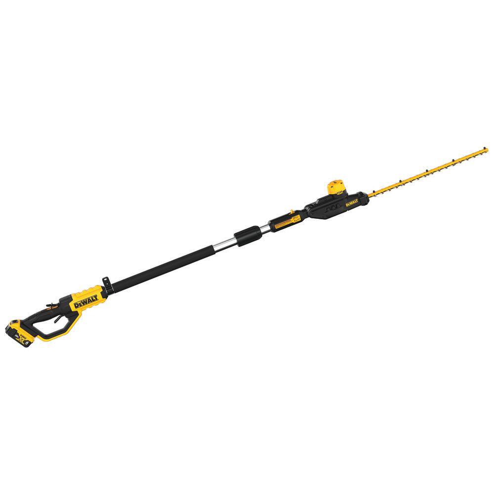 DEWALT DCPH820M1 20V MAX 22 in. Cordless Battery Powered Pole Hedge Trimmer Kit with (1) 4 Ah Battery & Charger DEWALT DCPH820M1 20V MAX 22 in. Cordless Battery Powered Pole Hedge Trimmer Kit with (1) 4 Ah Battery & Charger