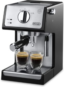 De'Longhi 15-Bar Pump Espresso Machine with Milk Frother & Temperature Control - Compact Barista Coffee Maker Kit for Espresso, Latte, Cappuccino & Iced Coffee, Easy to Clean Design