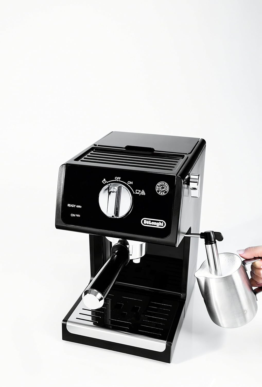 De'Longhi ECP3120 15 Bar Espresso Machine with Advanced Cappuccino System, 9.6 x 7.2 x 11.9 inches, Black Stainless Steel2