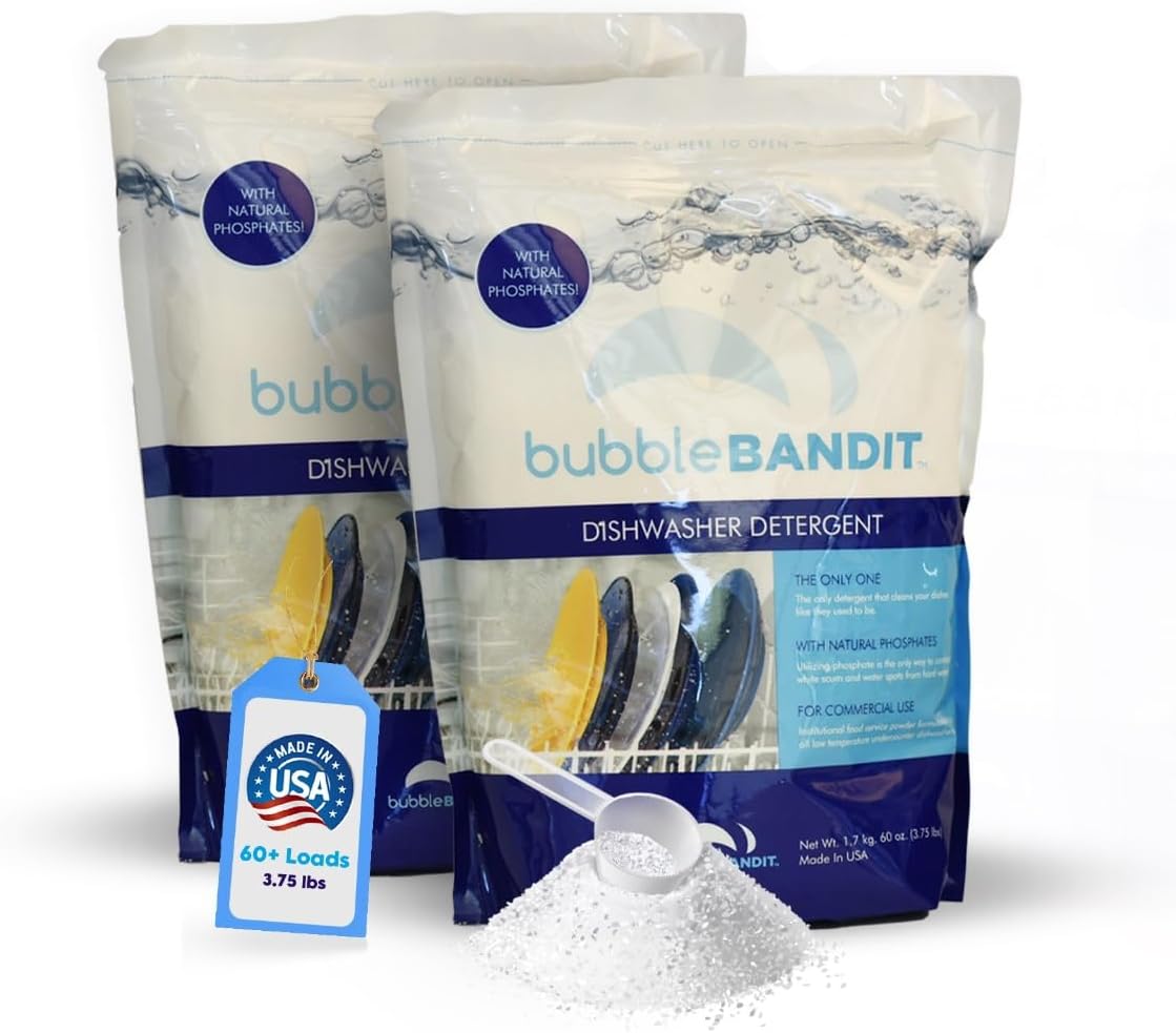 Dishwasher Powder Detergent with Phosphate(Pack of 2). The Best Dishwasher Detergent for Spotless Dishes in Hard Water! ALL-IN-ONE (Soak, Wash & Rinse),(7.5 lbs.) Dishwasher Powder Detergent with Phosphate(Pack of 2). The Best Dishwasher Detergent for Spotless Dishes in Hard Water! ALL-IN-ONE (Soak, Wash & Rinse),(7.5 lbs.)