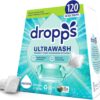 Dropps UltraWash Dishwasher Pods, Unscented (120 Count) - Biobased Power Deep Clean Dishwasher Detergent Tablets for Sparkling Shiny Dishes - No Rinse Aid or Pre-Wash Needed - Dishwashing Pods