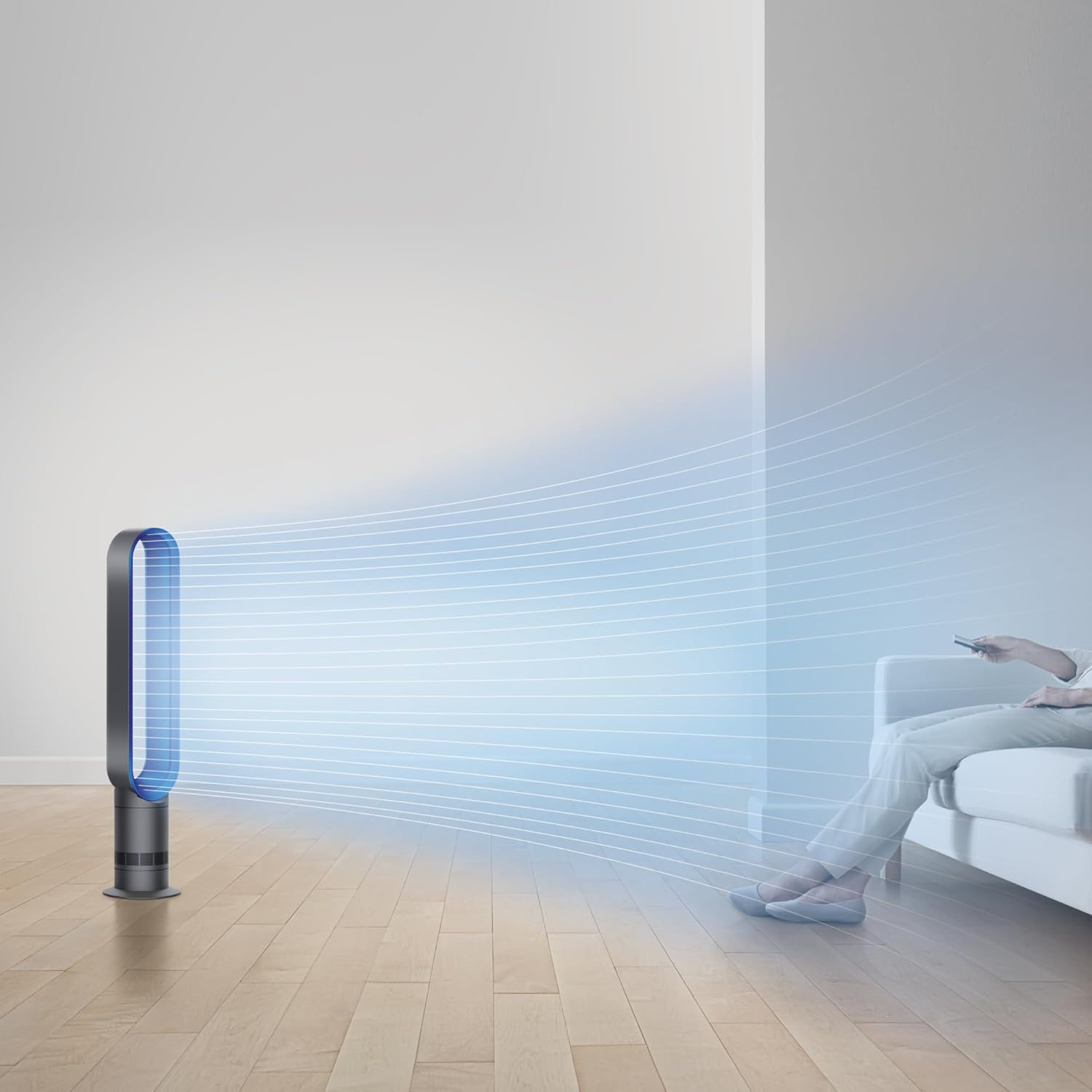 Dyson Cool AM07 Air Multiplier Bladeless Tower Fan, Iron Blue7
