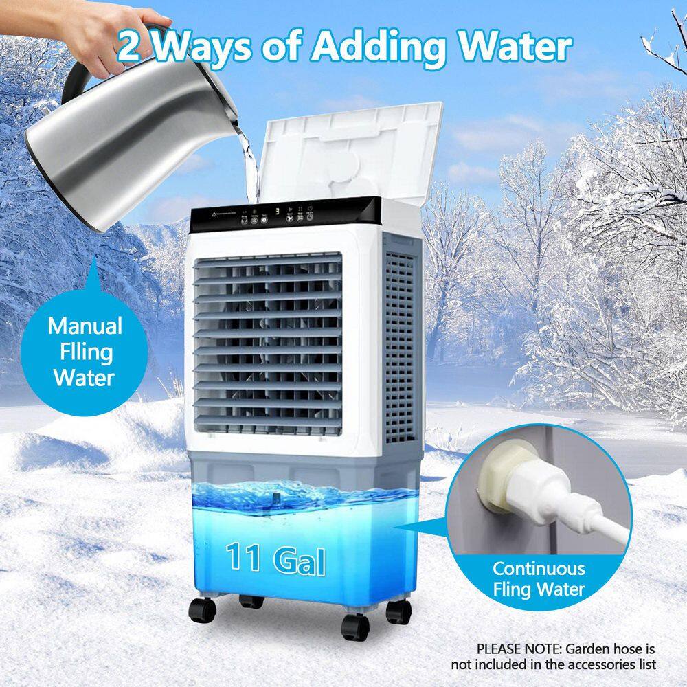 Edendirect XNBYDJE0627B 3450 CFM Indoor Outdoor Portable Evaporative Cooler for 1000 sq. ft., 3-Speed Air Cooler with 11 Gallon Tank and Remote3