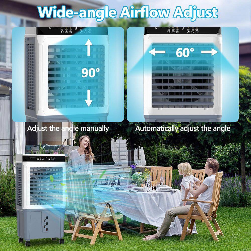 Edendirect XNBYDJE0627B 3450 CFM Indoor Outdoor Portable Evaporative Cooler for 1000 sq. ft., 3-Speed Air Cooler with 11 Gallon Tank and Remote4