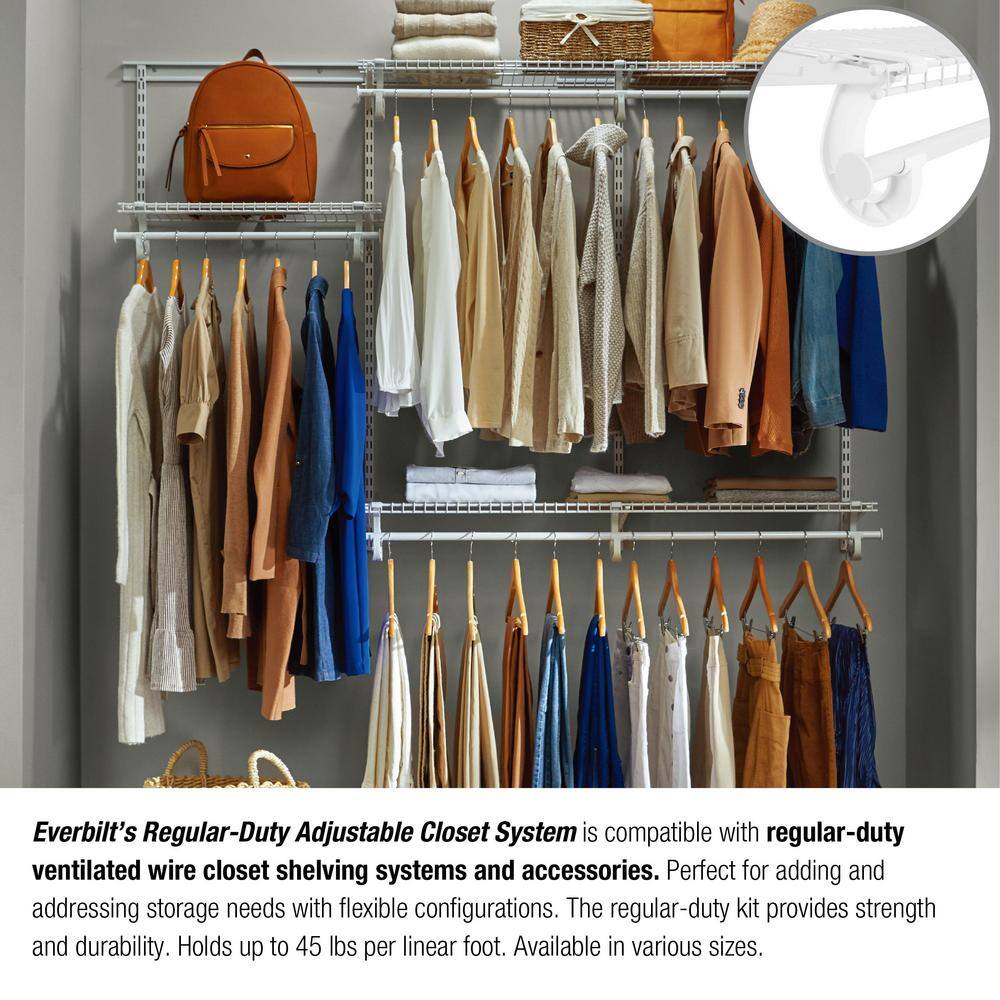 Everbilt 90248 4 ft. - 6 ft. Regular Duty Closet Organizer Kit7
