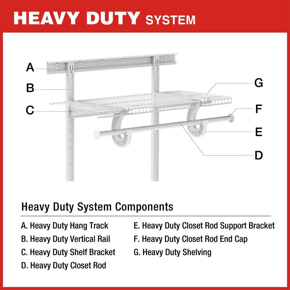 Everbilt 90251 5 ft. - 8 ft. Heavy Duty Closet Organizer Kit6